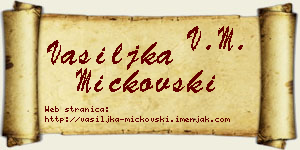 Vasiljka Mickovski vizit kartica